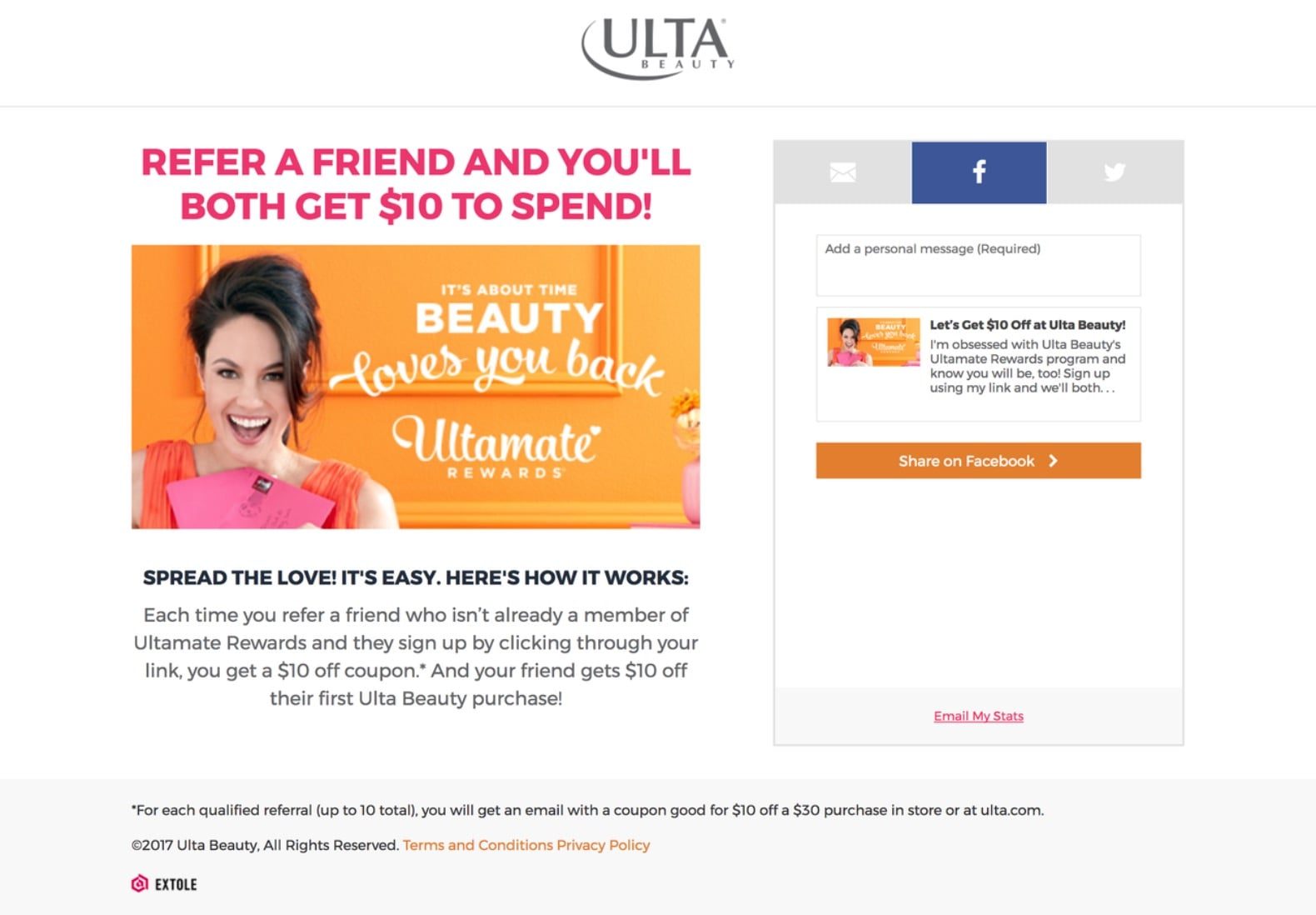 Ecommerce Referral Program Example