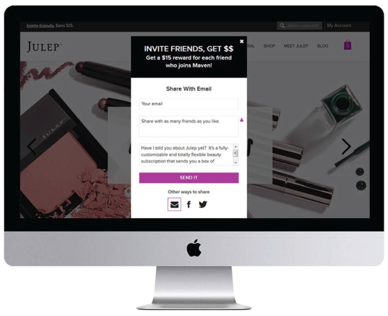 Ecommerce Referral Program Example