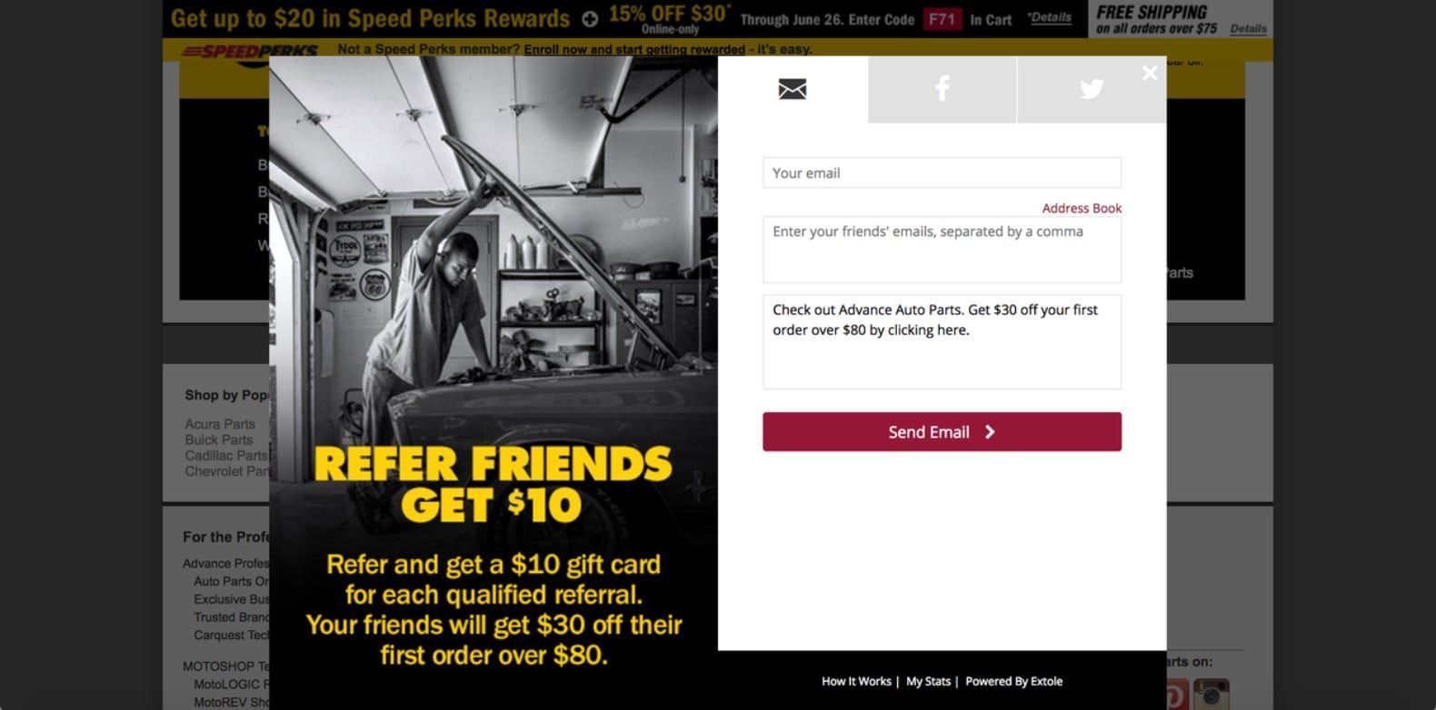 Ecommerce Referral Program Example
