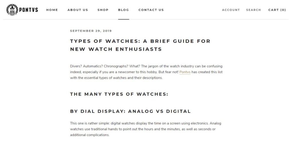 educational blog content example