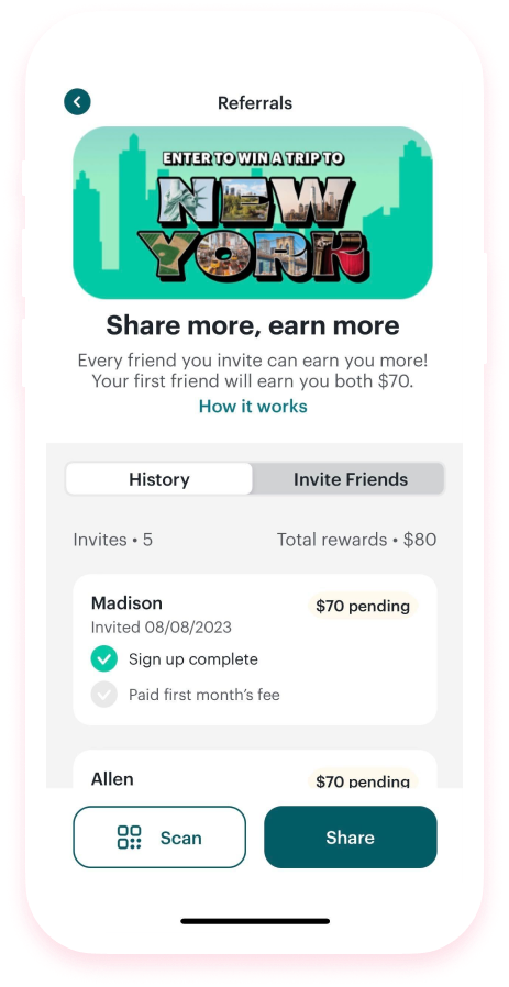 Adding referral tracking to your digital banking app makes the fintech customer journey more engaging and rewarding.