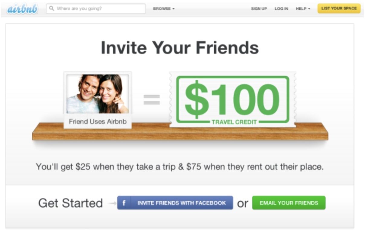 Airbnb Referral Marketing Example