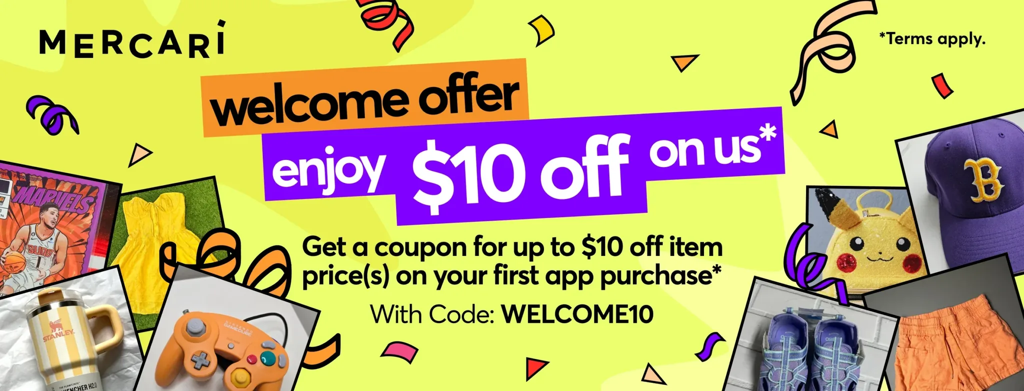 Customer incentive strategies: welcome offer from Mercari. 