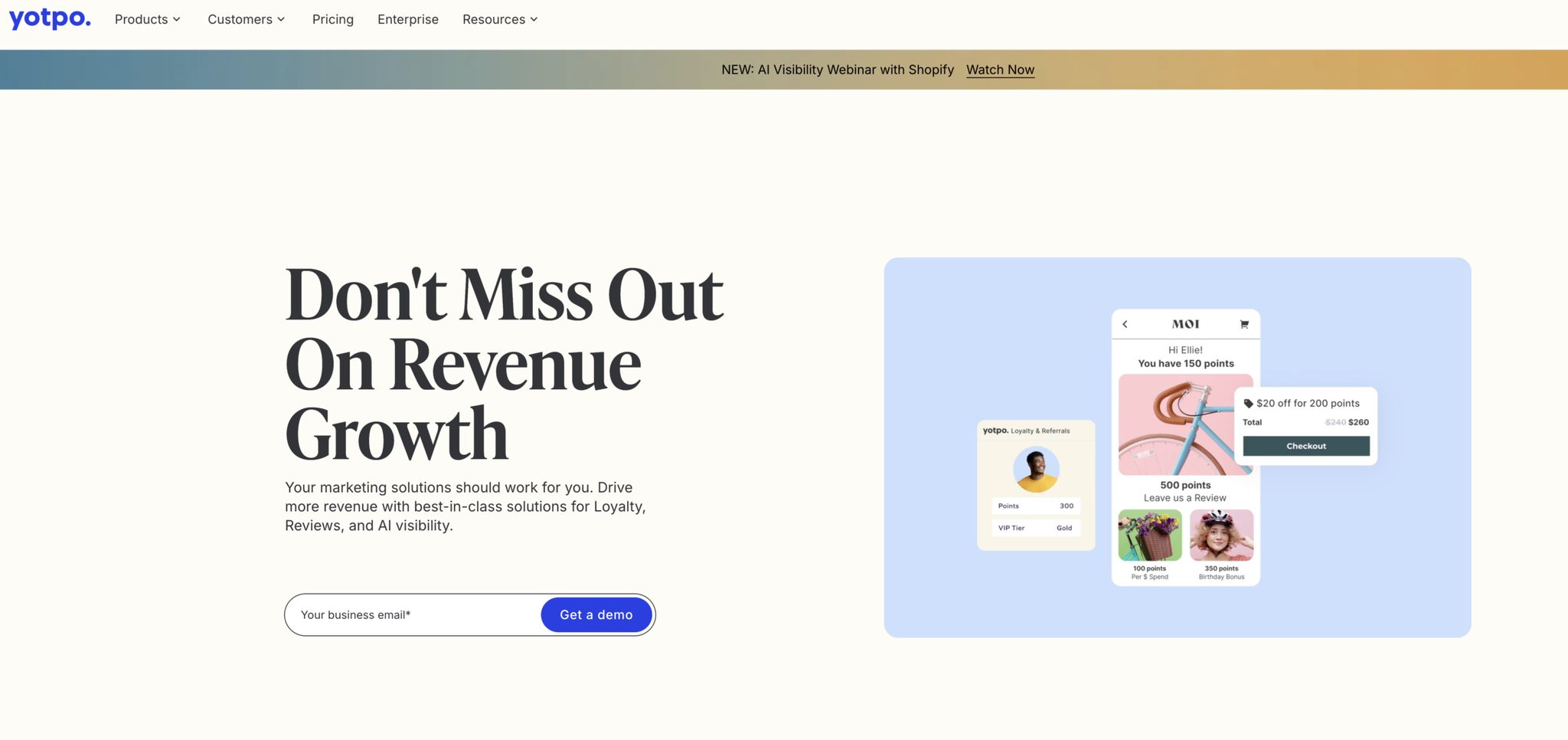 Yotpo customer referral and loyalty software