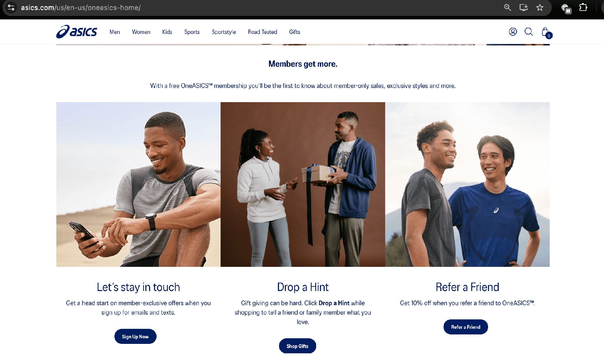 ASICS Drop a Hint and refer-a-friend program highlighted as a top referral program example