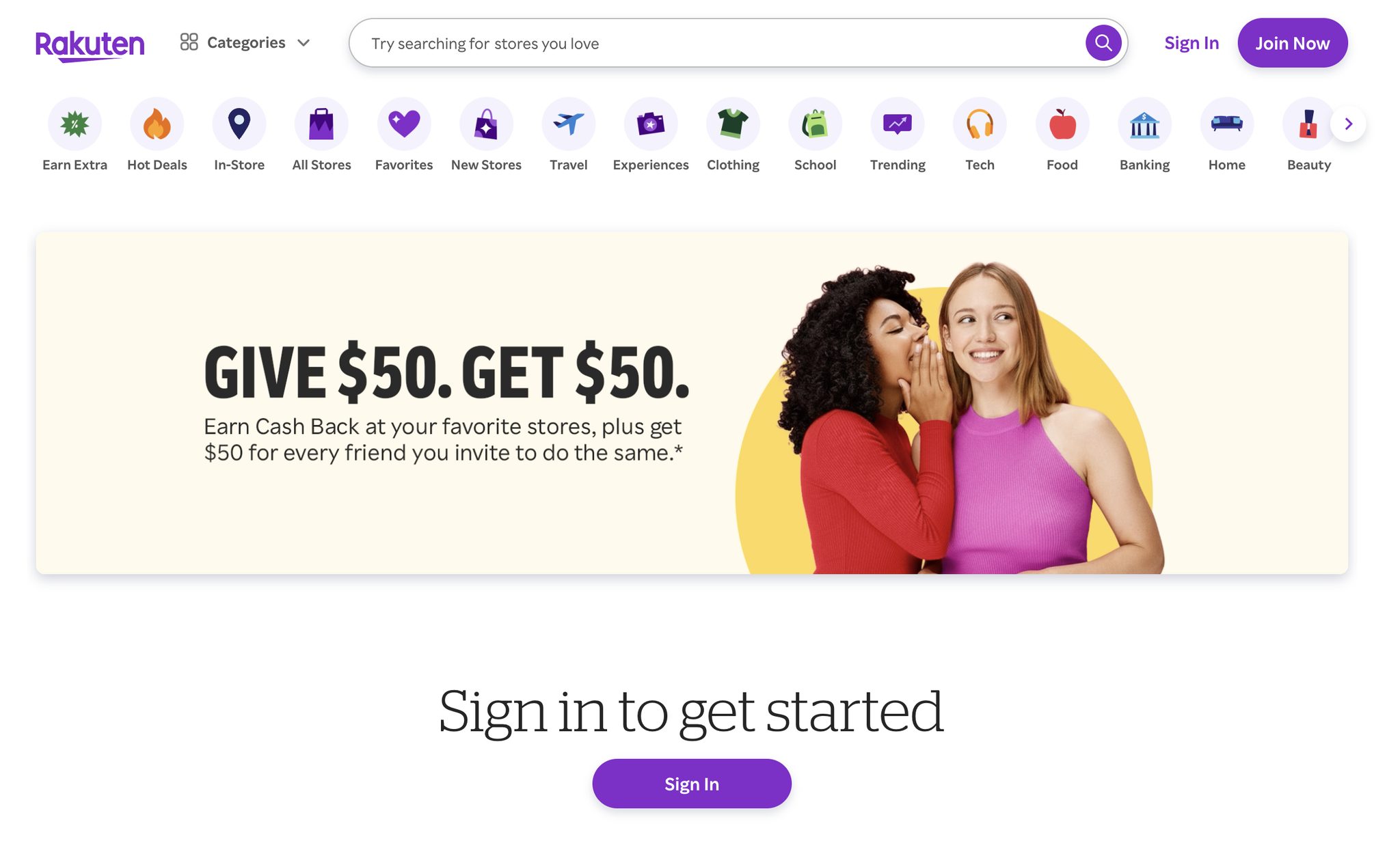 Ecommerce loyalty programs: Rakuten referral program