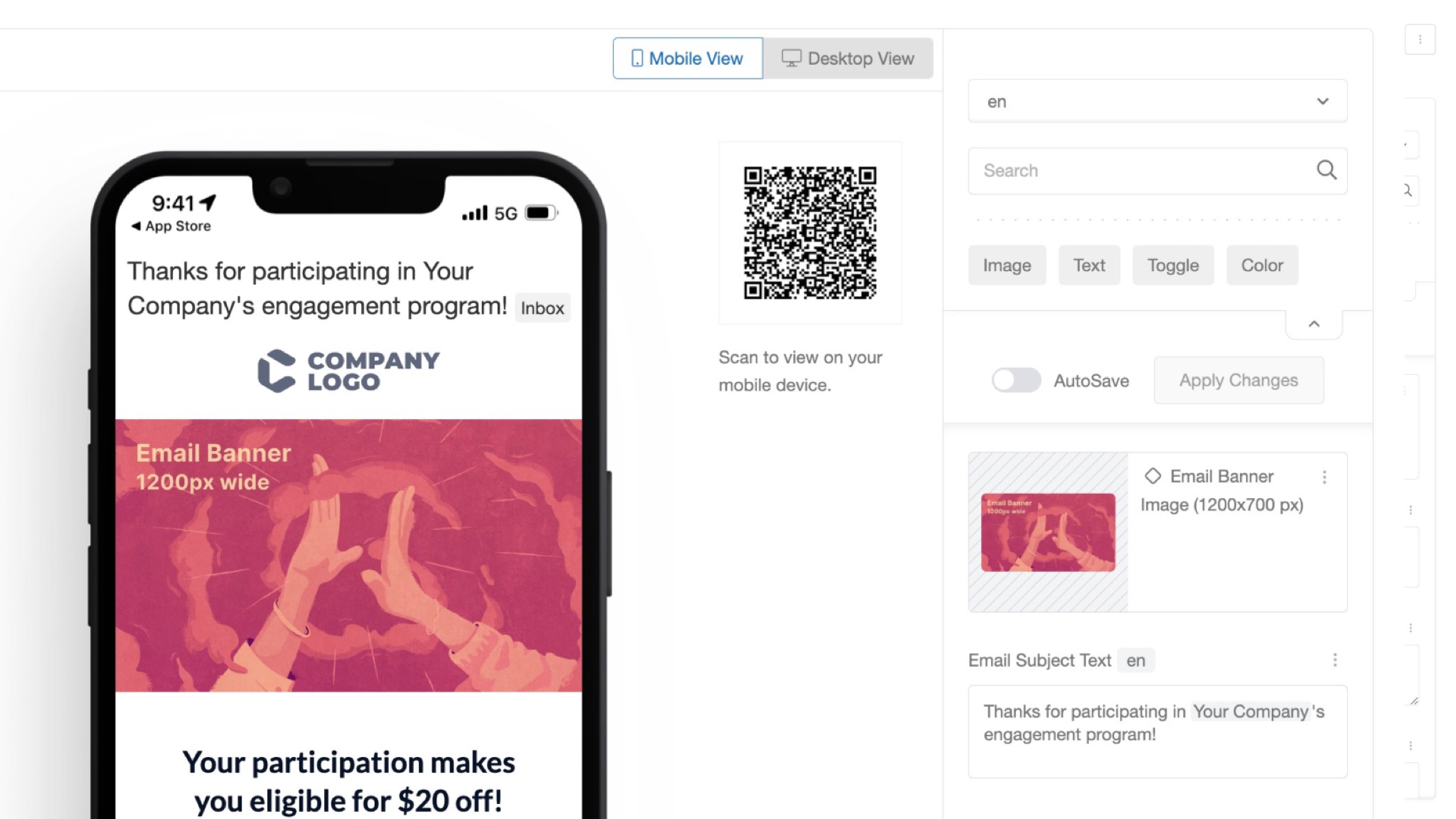 Extole referral software content editor