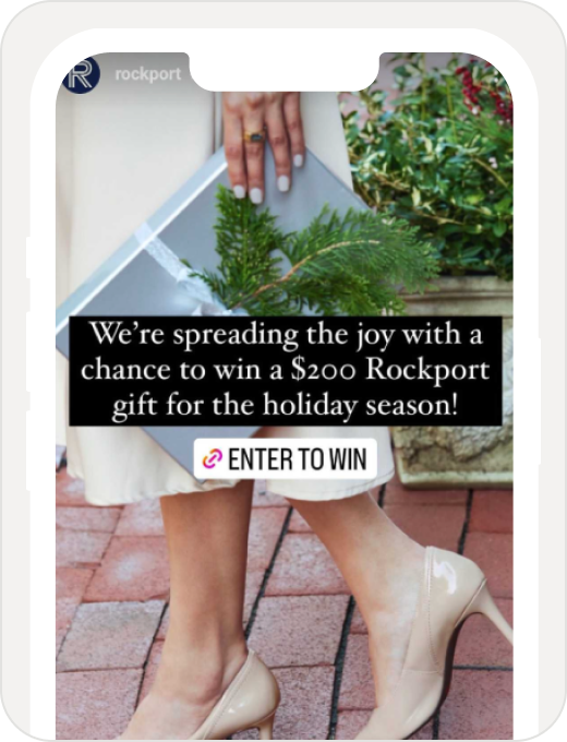 Sweepstakes example for customer engagement