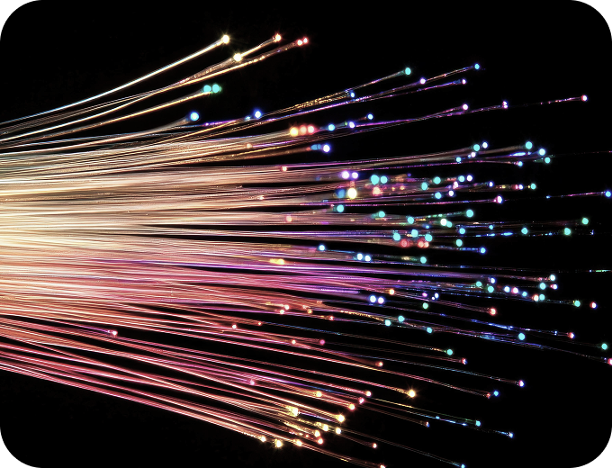 Fiber-optic strands.