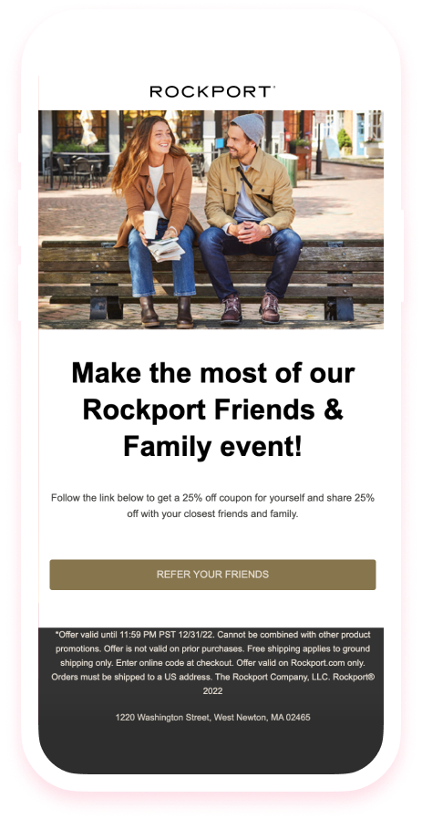 A personalized friends and family offer.