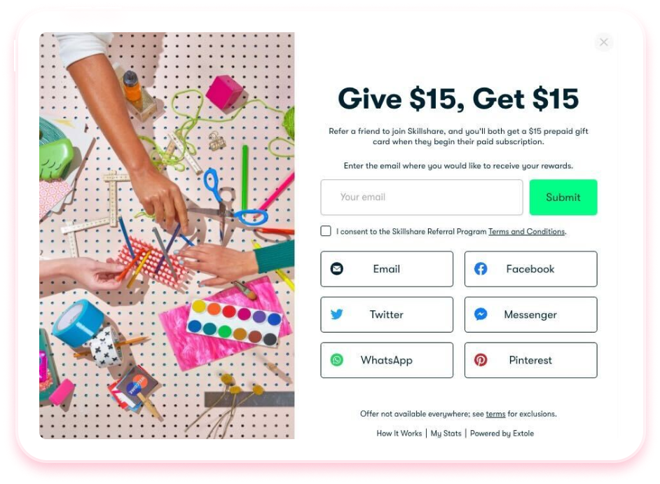 Advanced referral program example