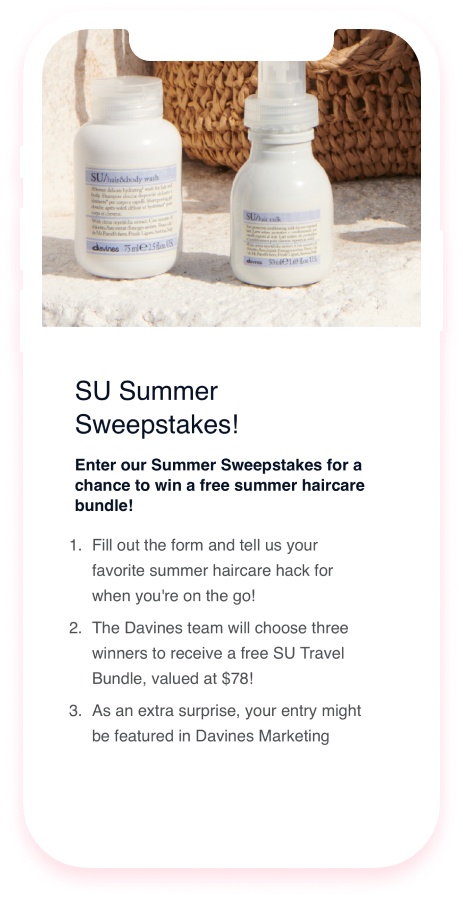A managed sweepstakes campaign.