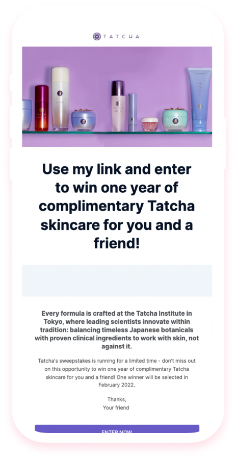 An on-site sweepstakes promotion.