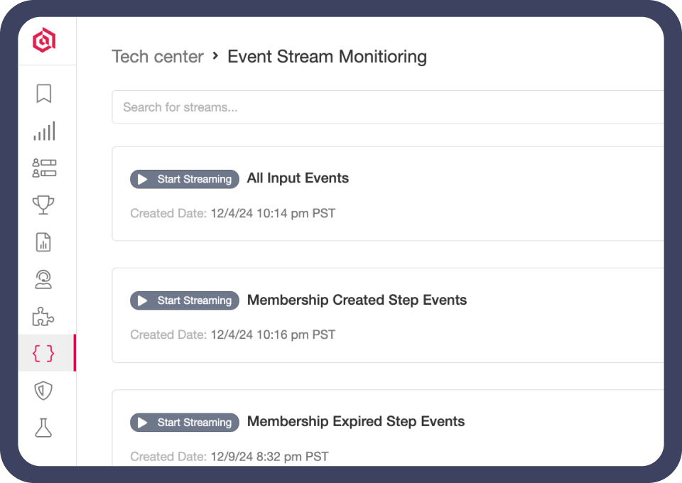 Extole event stream monitoring