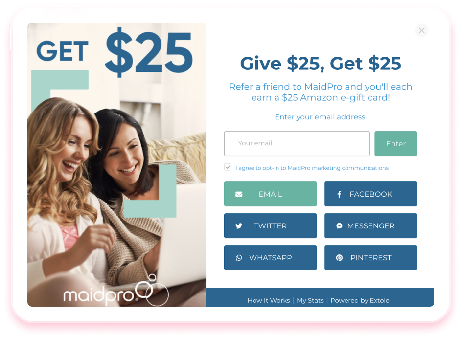 MaidPro franchise referral program