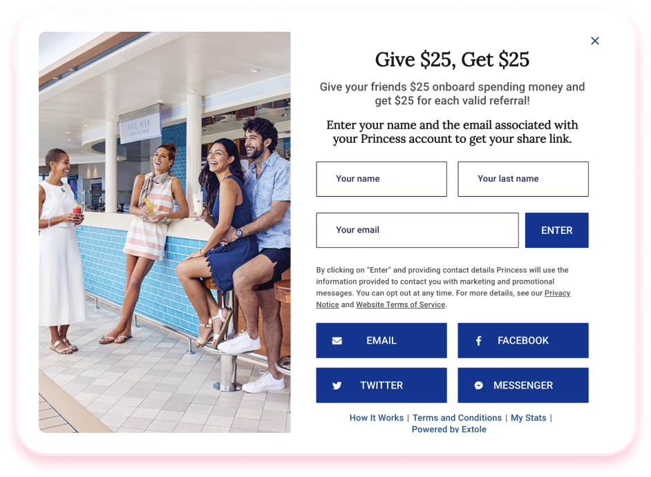 Travel referral program